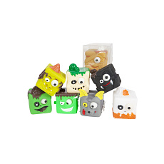 Teddies Kostka příšera antistresová mačkací silikon 5x5cm mix druhů Teddies Kostka příšera antistresová mačkací silikon 5x5cm mix druhů
