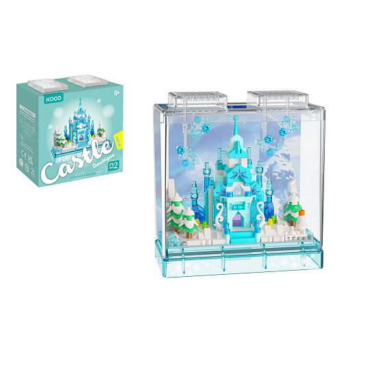 Stavebnice mini KOCO Zimní hrad plast 381ks v krabičce 11x12x5cm Stavebnice mini KOCO Zimní hrad plast 381ks v krabičce 11x12x5cm