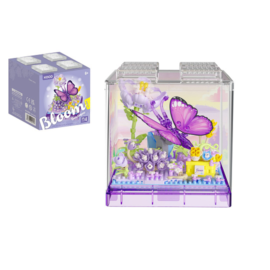Stavebnice mini KOCO Motýlek plast 471ks v krabičce 11x12x11cm Stavebnice mini KOCO Motýlek plast 471ks v krabičce 11x12x11cm