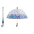 Deštník průhledný s motýlky plast/kov 80cm v sáčku