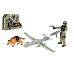Teddies Vojenská sada plast dron, voják, pes s doplňky v krabici 23x14x4cm