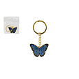Teddies Přívěsek na klíče/Klíčenka motýl kov 4cm v sáčku