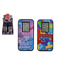 Digitální hra Brick Game - padající kostky hlavolam plast 7x14cm na baterie 2 barvy 12ks v boxu