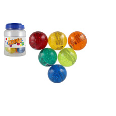 Teddies Míček/hopík se třpytkami 6cm 6 barev