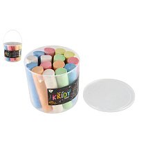 Teddies Křídy barevné chodníkové 15ks v kyblíku 12x11cm