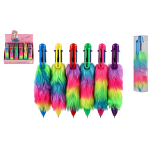 Teddies Propiska/pero plyšová 6 barev plast 14cm 6 barev