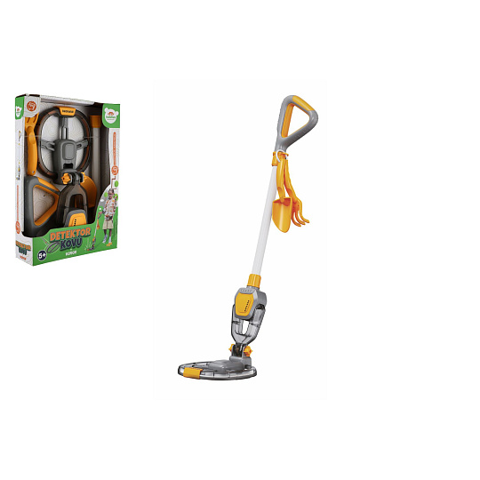 Teddies Detektor kovů/hledačka pokladů plast 65cm na baterie se světlem se zvukem v krabici 23x33x7cm