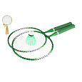 Teddies Badminton sada dětská kov/plast 2 pálky + 1 košíček 2 barvy v síťce 23x45x6cm