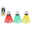 Teddies Míčky/Košíčky na badminton barevné 3ks plast v blistru 11x21cm