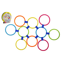 Teddies Skákací kruhy barevné plast průměr 27cm kreativní hra v krabici