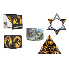 Teddies Hlavolam kostka magnetická dinosaurus plast 2 druhy Teddies Hlavolam kostka magnetická dinosaurus plast 2 druhy