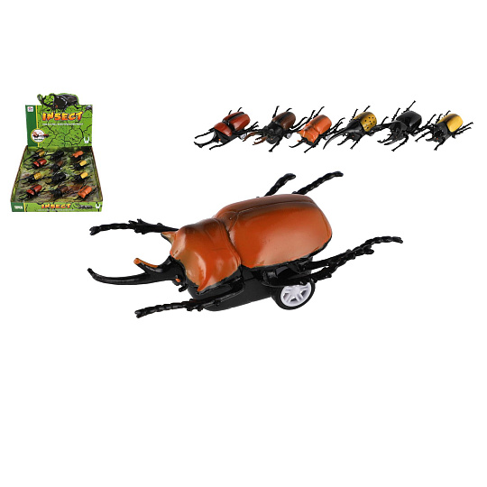 Teddies Brouk plast 10cm na zpětné natažení mix druhů Teddies Brouk plast 10cm na zpětné natažení mix druhů