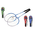 Teddies Sada badminton pálky 2ks + míček 1ks 64cm kov/plast 4 barvy v pouzdře