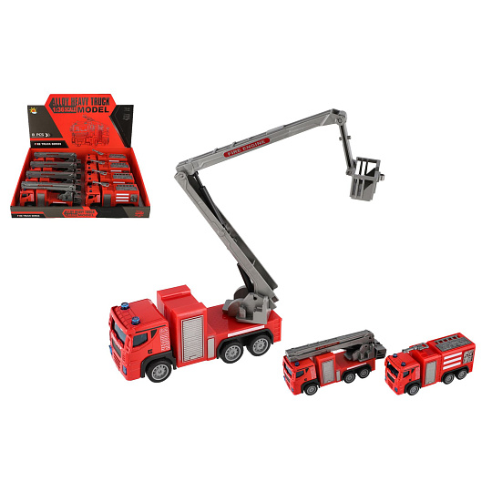 Teddies Auto hasiči plast 14cm na zpětné natažení 2 druhy