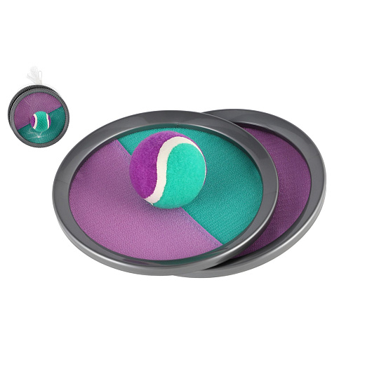 Lambáda/Catch ball hra s míčkem na suchý zip 19 cm zeleno-fialová v síťce Lambáda/Catch ball hra s míčkem na suchý zip 19 cm zeleno-fialová v síťce