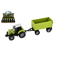 Teddies Traktor s valníkem plast 26cm na volný chod na baterie se zvukem, světlem