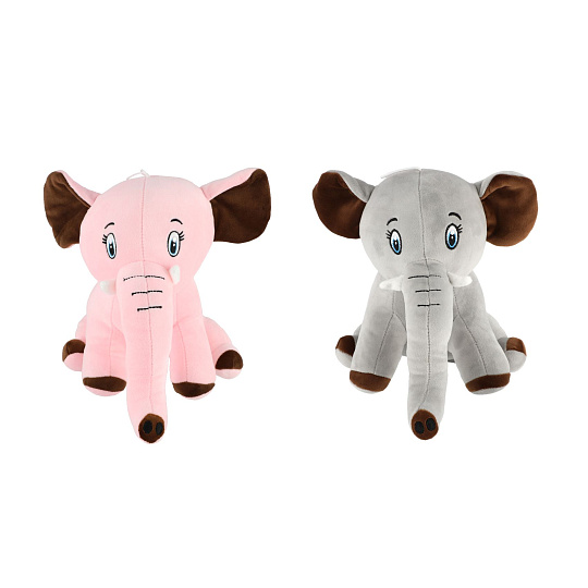 Slon sedící plyš 30cm 2 barvy