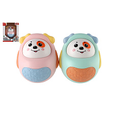 Teddies Roly Poly pes/pejsek plast 10cm se zvukem 2 barvy v krabičce 14x18x10cm 3m+