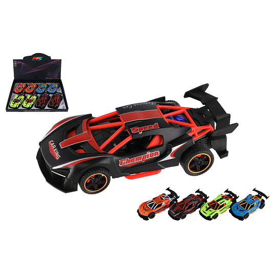 Teddies Auto závodní kov/plast 14cm na zpětné natažení 4 barvy Teddies Auto závodní kov/plast 14cm na zpětné natažení 4 barvy