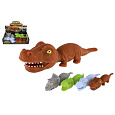 Teddies Dinosaurus plněný pískem 180g mačkací antistresový silikon 18cm 4 barvy