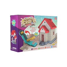 Teddies Stavebnice dům s pískem plast s doplňky v krabici 28x19x8cm Teddies Stavebnice dům s pískem plast s doplňky v krabici 28x19x8cm