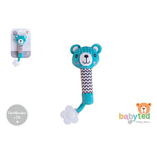 Medvídek babyted pískátko/kousátko medvěd plyš 25cm na kartě v sáčku 0m+ Medvídek babyted pískátko/kousátko medvěd plyš 25cm na kartě v sáčku 0m+