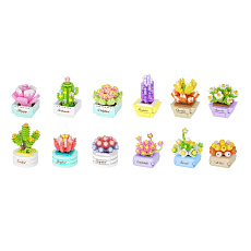 KOCO Stavebnice mini KOCO Sukulent v květináči plast mix druhů KOCO Stavebnice mini KOCO Sukulent v květináči plast mix druhů