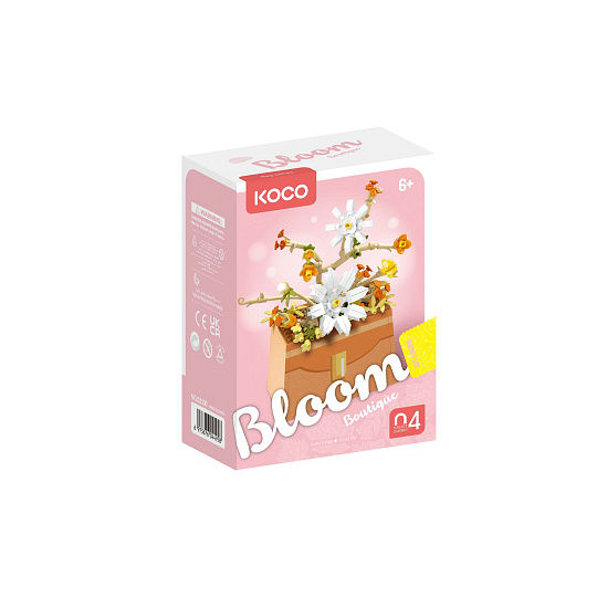 KOCO Stavebnice mini KOCO Květina v kabelce plast 232ks v krabičce 11x15x6cm KOCO Stavebnice mini KOCO Květina v kabelce plast 232ks v krabičce 11x15x6cm