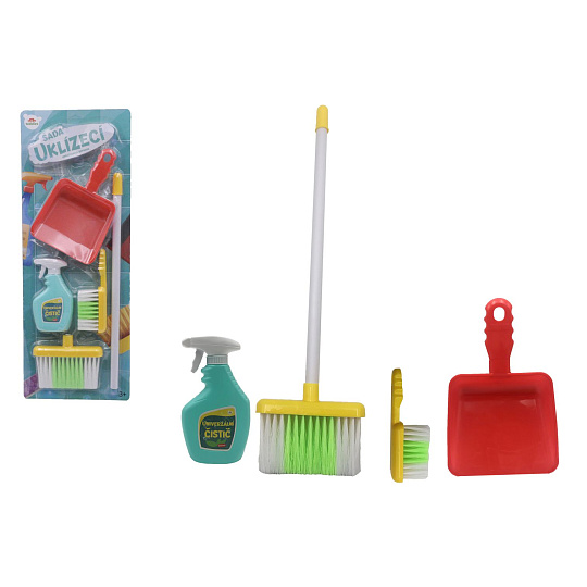 Teddies Uklízecí sada/uklízečka s doplňky plast 5ks na kartě 21,5x57,5x5cm Teddies Uklízecí sada/uklízečka s doplňky plast 5ks na kartě 21,5x57,5x5cm