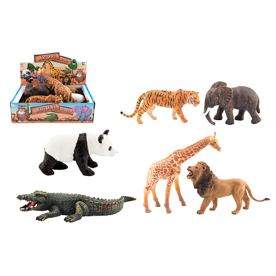 Teddies Zvířátko safari ZOO plast 11-17cm