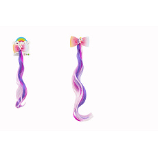 Teddies Spona do vlasů mašle s jednorožcem s duhovým příčeskem kov/plast 7x30cm v sáčku Teddies Spona do vlasů mašle s jednorožcem s duhovým příčeskem kov/plast 7x30cm v sáčku