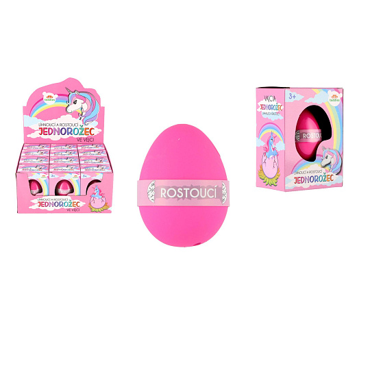 Teddies Vejce líhnoucí a rostoucí jednorožec 6cm v krabičce 7,5x10,5x5 Teddies Vejce líhnoucí a rostoucí jednorožec 6cm v krabičce 7,5x10,5x5