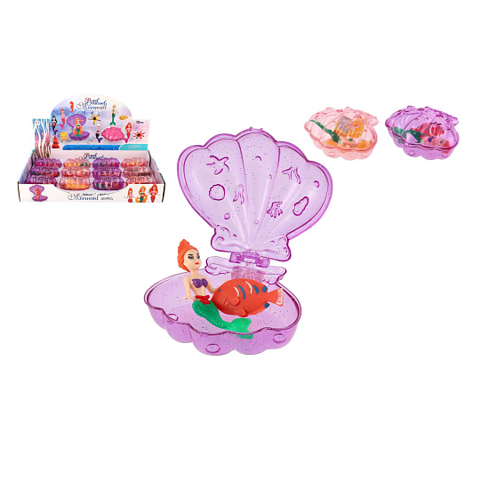 Teddies Mořská panna plast 10cm s doplňkem mix druhů v mušli 11x5x10cm Teddies Mořská panna plast 10cm s doplňkem mix druhů v mušli 11x5x10cm