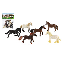 Teddies Kůň malý 6ks plast 6-7cm v sáčku