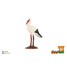 ZOOted Čáp bílý zooted plast 9cm 