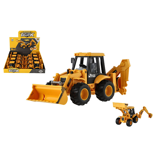 Teddies Auto stavební nakladač plast 8x17cm na setrvačník Teddies Auto stavební nakladač plast 8x17cm na setrvačník