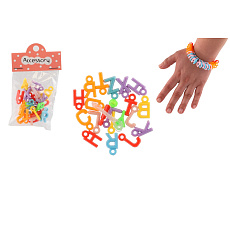 Teddies Korálky plastové srdce, písmena se šňůrkou 2 druhy v sáčku 6,5x11x1cm Teddies Korálky plastové srdce, písmena se šňůrkou 2 druhy v sáčku 6,5x11x1cm