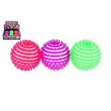 Teddies Míček masážní antistresový guma 8cm na baterie se světlem