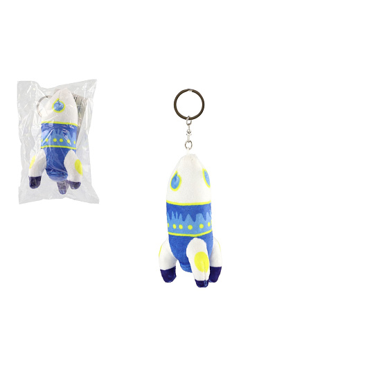 Teddies Přívěsek raketa plyš 10x5cm v sáčku Teddies Přívěsek raketa plyš 10x5cm v sáčku