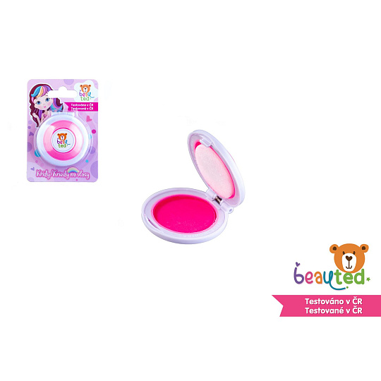 Křída na vlasy beauted růžová plast 5cm na kartě 