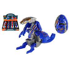 Teddies Dinosaurus/robot skládací vejce plast 11cm ve fólii 4 barvy