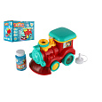 Bublifuk lokomotiva + náplň plast 18cm na baterie se zvukem se světlem v krabičce 19x14x11,5cm
