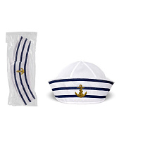 Teddies Čepice námořnická látka průměr 27cm v sáčku karneval Teddies Čepice námořnická látka průměr 27cm v sáčku karneval
