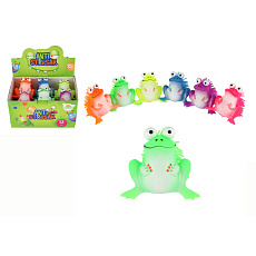 Teddies Žába antistresová mačkací silikon 8x9cm 6 barev Teddies Žába antistresová mačkací silikon 8x9cm 6 barev