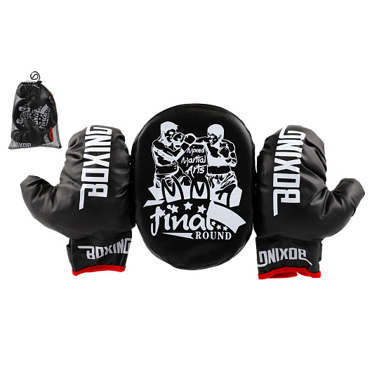 Sada boxovací - lapa + 2 rukavice v síťce 22x33x14cm Sada boxovací - lapa + 2 rukavice v síťce 22x33x14cm