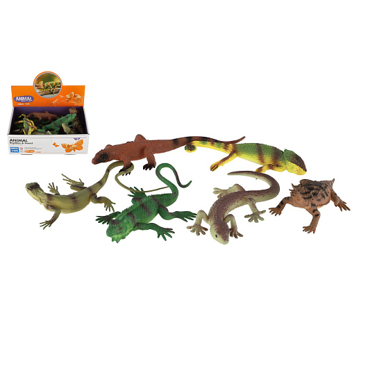 Teddies Zvířátka plazi a ještěři plast 12-21cm mix druhů Teddies Zvířátka plazi a ještěři plast 12-21cm mix druhů