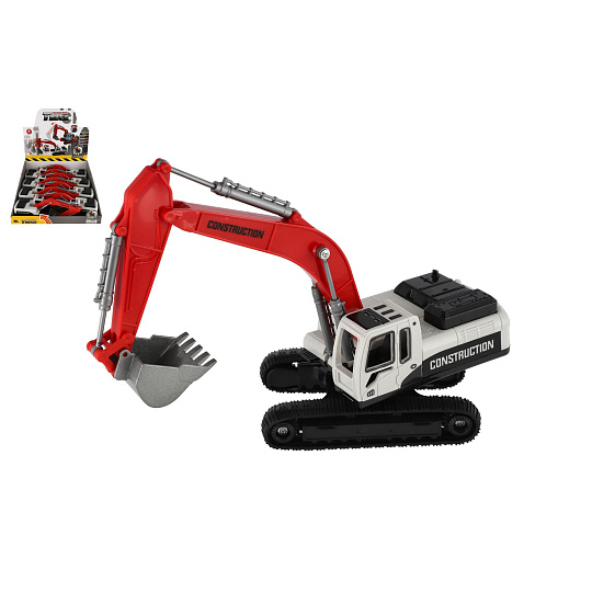 Teddies Bagr/Nakladač pásový plast/kov 8x26cm na volný chod Teddies Bagr/Nakladač pásový plast/kov 8x26cm na volný chod