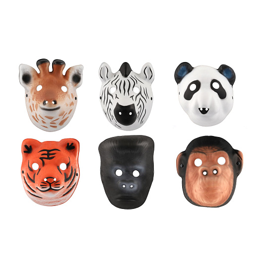 Maska zvíře pěnová 17x22cm 6 druhů karneval Maska zvíře pěnová 17x22cm 6 druhů karneval
