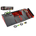 Teddies Skatepark - rampy,kolo prstové,skateboard prstový plast s doplňky 2 barvy v krabici 43x25x12cm