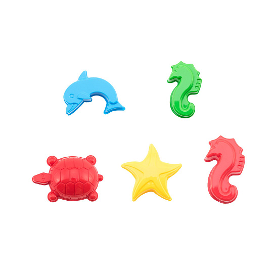 Teddies Formičky Bábovky na písek plast mořský svět 8-11cm 12m+-cena za kus